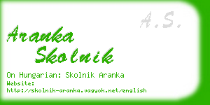 aranka skolnik business card